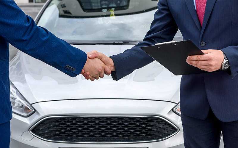 Handing Over Car Keys For Corporate Leasing Agreement